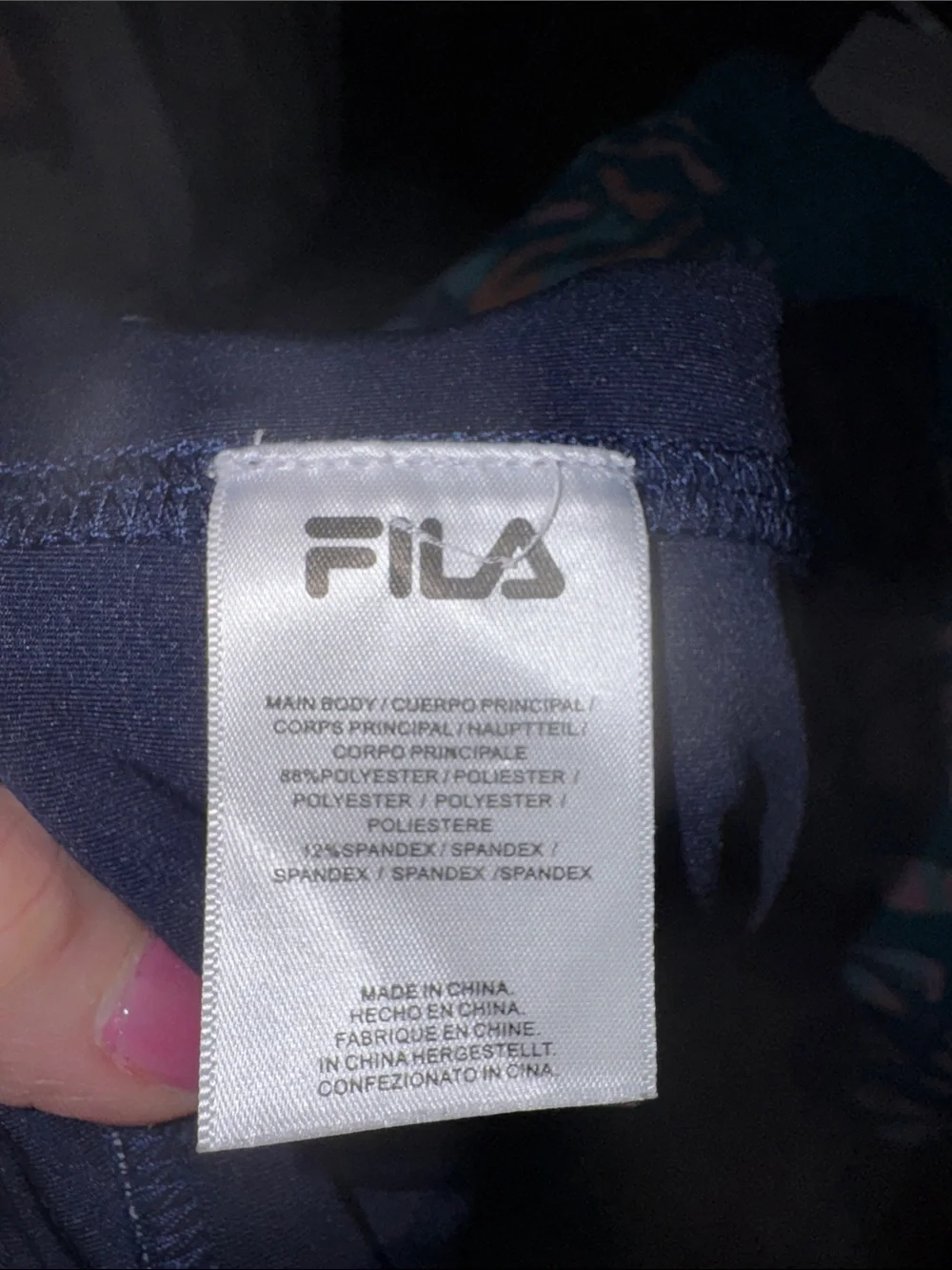 Fila Navy Multi Ruffle Swim Skort